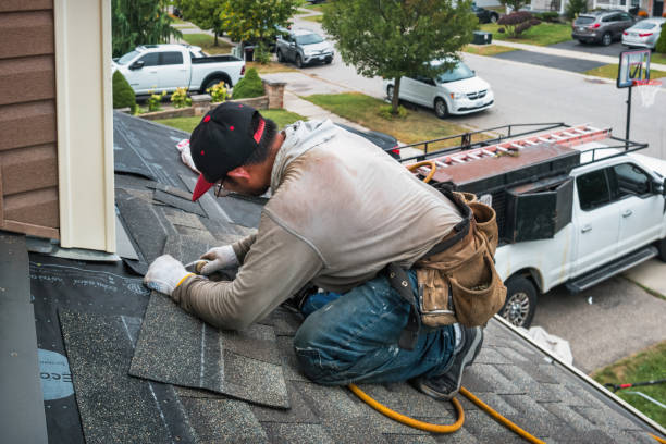 Professional Roofing technician working in Sproul, PA